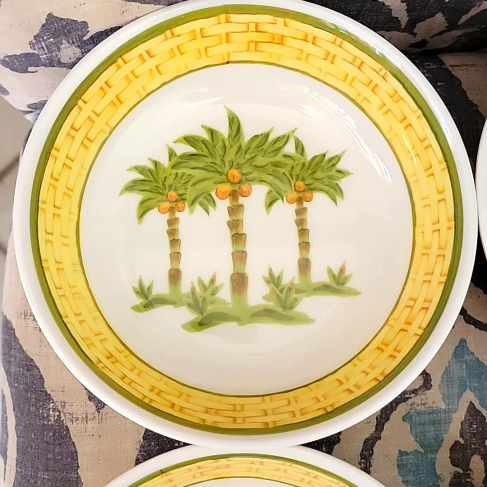 Melamine Palm Tree Themed Salad Bowls